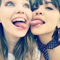 girls with tongues out